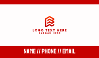 Red Isometric Letter E Business Card Image Preview