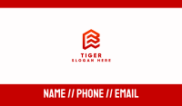 Red Isometric Letter E Business Card Image Preview