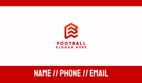 Red Isometric Letter E Business Card Image Preview