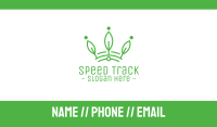 Green Leaf Tech Crown Business Card Image Preview