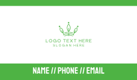 Green Leaf Tech Crown Business Card Image Preview