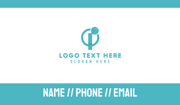 Blue Circle I Business Card Design Image Preview