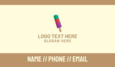 Colorful Popsicle Business Card
