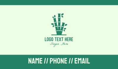 Green Bamboo Tree Business Card Image Preview