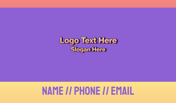 Gradient Simple Clean Wordmark Business Card Design Image Preview