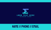 Digital Letter E Business Card Design