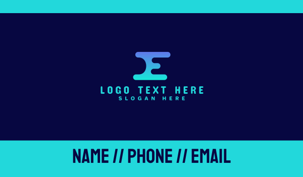 Digital Letter E Business Card Design Image Preview