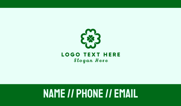 Green Clover Cross Business Card Design Image Preview