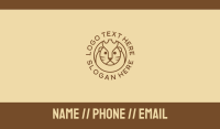 Lion Circle Outline Business Card Design