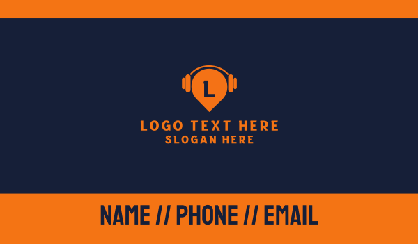 DJ Headphones Lettermark Business Card Design Image Preview