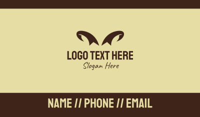Brown Wild Horns Business Card Image Preview