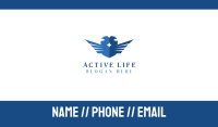 Blue Double Falcon Business Card Image Preview