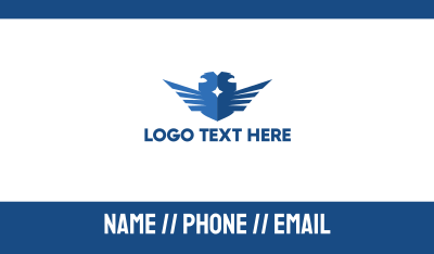 Blue Double Falcon Business Card Image Preview
