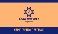 Blue Petal Leaves Lettermark Business Card Image Preview