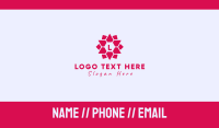 Geometric Flower Lettermark  Business Card Design