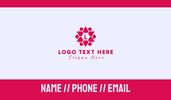 Geometric Flower Lettermark  Business Card Design Image Preview