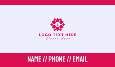 Geometric Flower Lettermark  Business Card Image Preview