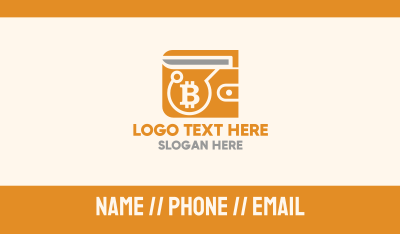 Bitcoin Crypto Wallet Business Card Image Preview