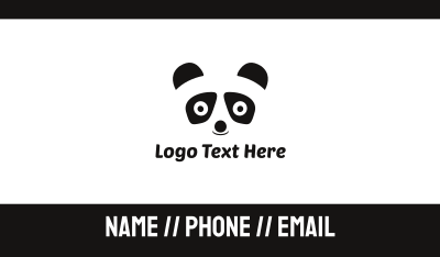 Panda Bear Kids Business Card Image Preview