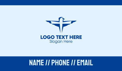 Religious Bird Cross  Business Card Image Preview