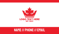 Red Canada Crown Business Card Image Preview