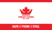 Red Canada Crown Business Card Image Preview