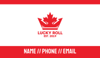 Red Canada Crown Business Card Design