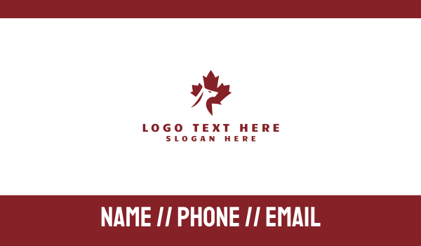 Red Canadian Dog Business Card Design Image Preview