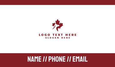 Red Canadian Dog Business Card Image Preview