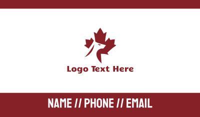 Red Canadian Dog Business Card