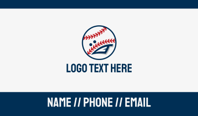 Baseball Sport Mascot Business Card