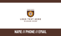 Soccer Football Club Crest Business Card Design