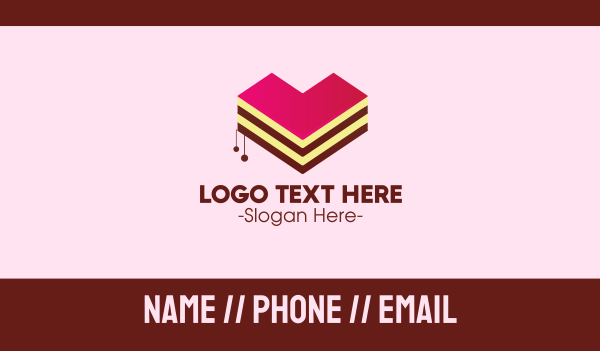 Sweet Heart Cake  Business Card Design Image Preview