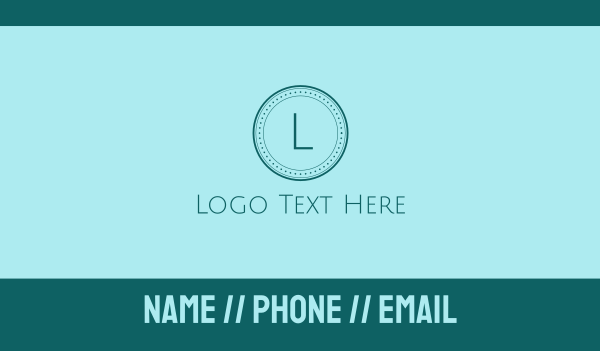 Classic Circle Letter Business Card Design Image Preview