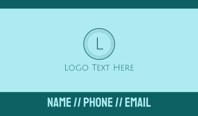 Classic Circle Letter Business Card Image Preview