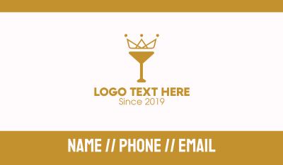 Gold Crown Chalice Business Card