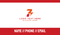 Electric Number 7 Business Card Design