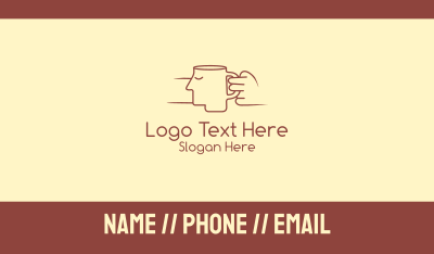 Brown Face Cup Business Card Image Preview