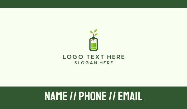Eco Charging Battery Business Card Design Image Preview