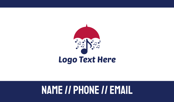 Musical Umbrella Business Card Design Image Preview