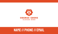 Modern Orange Lion Business Card Image Preview