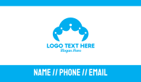 Blue Cloud Crown Business Card Image Preview