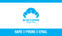Blue Cloud Crown Business Card Image Preview