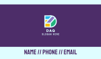 Colorful Geometric Letter D Business Card Image Preview