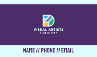 Colorful Geometric Letter D Business Card Image Preview
