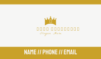 Gold Crown Lettermark Business Card Image Preview