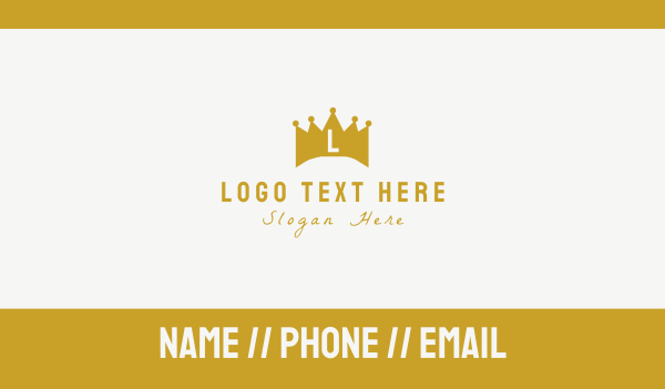 Gold Crown Lettermark Business Card Design Image Preview