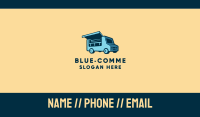 Blue Food Stall Truck Business Card Image Preview