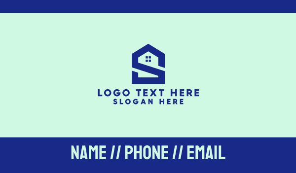 S Shape Polygon House  Business Card Design Image Preview