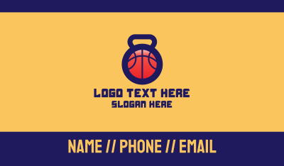Kettlebell Basketball Gym Business Card Image Preview
